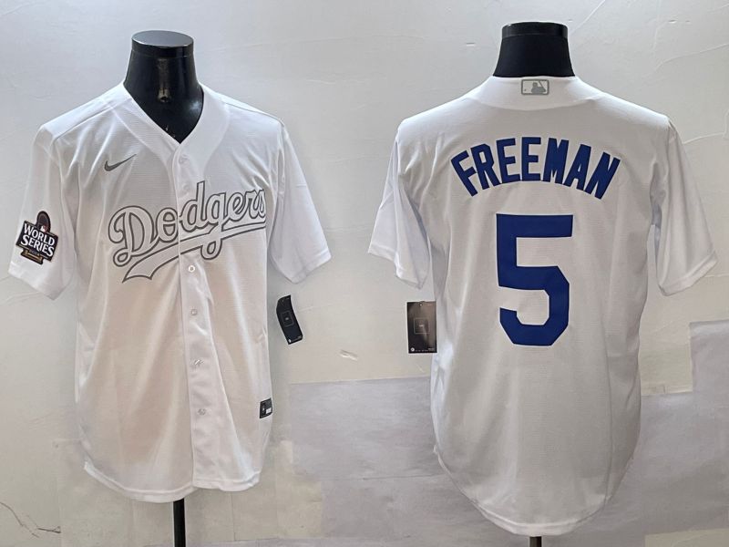Men Los Angeles Dodgers #5 Freeman White Fashion Edition Game 2025 Nike MLB Jersey style 3->los angeles dodgers->MLB Jersey